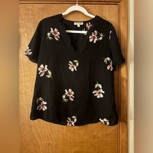 Nine Britton Black Floral Blouse